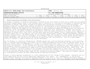 UNCLASSIFIED Exhibit R-2, RDT&amp;E Budget Item Justification DATE: APPROPRIATION/BUDGET ACTIVITY
