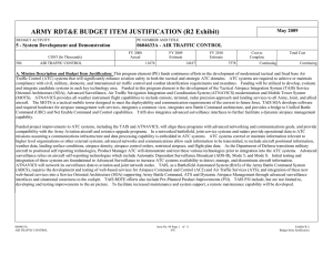 ARMY RDT&amp;E BUDGET ITEM JUSTIFICATION (R2 Exhibit) May 2009