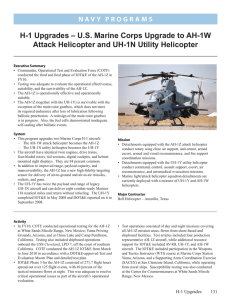 H-1 Upgrades – U.S. Marine Corps Upgrade to AH-1W
