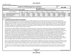 Exhibit R-2, RDT&amp;E Budget Item Justification May 2009 UNCLASSIFIED