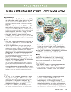 GCSS-Army: Global Combat Support System Report