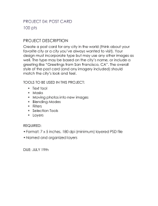 PROJECT 04: POST CARD 100 pts  PROJECT DESCRIPTION