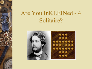 Are You InKLEINed - 4 Solitaire?