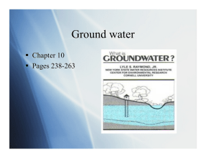 Ground water   Chapter 10   Pages 238-263