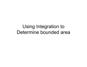 Using Integration to Determine bounded area