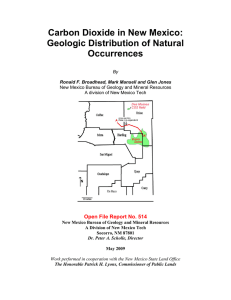 Carbon Dioxide in New Mexico: Geologic Distribution of Natural Occurrences