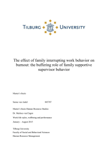The effect of family interrupting work behavior on supervisor behavior