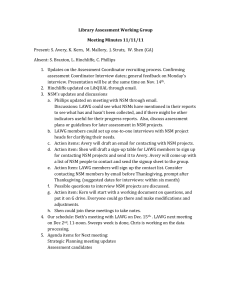 Library Assessment Working Group Meeting Minutes 11/11/11