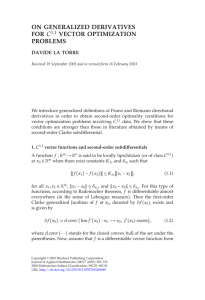 ON GENERALIZED DERIVATIVES FOR VECTOR OPTIMIZATION PROBLEMS
