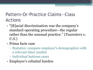 Pattern-Or-Practice Claims—Class Actions