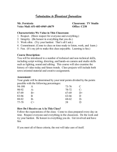 Broadcast Journalism A Course Syllabus