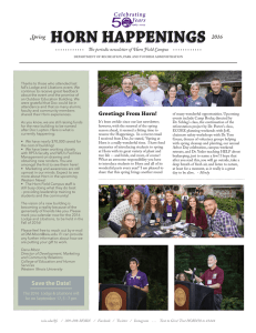 HORN HAPPENINGS 2016 Spring