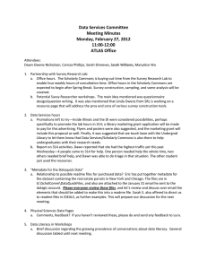 Data Services Committee Meeting Minutes Monday, February 27, 2012 11:00-12:00