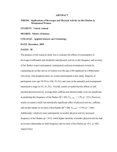 ABSTRACT THESIS:  Implications of Beverages and Physical Activity on Hot... Menopausal Women