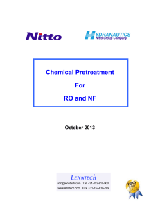 Lenntech Chemical Pretreatment For RO and NF