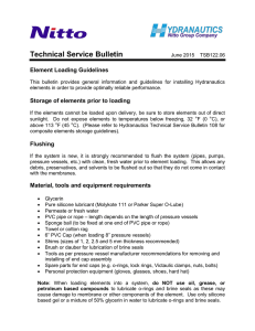 Technical Service Bulletin Element Loading Guidelines