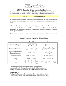 UCSD Summer Session Physics 2B Formula Sheet
