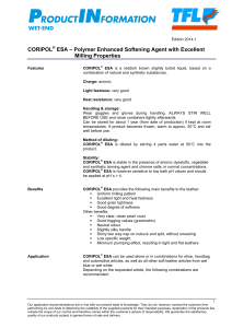 CORIPOL® ESA: Leather Softening Agent - Product Information