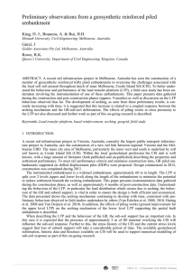 Preliminary observations from a geosynthetic reinforced piled embankment Gniel, J
