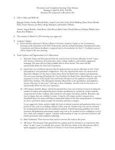 Persistence and Completion Steering Team Minutes