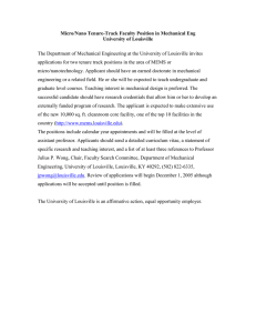 Micro/Nano Tenure-Track Faculty Position in Mechanical Eng University of Louisville