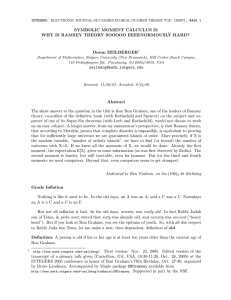 SYMBOLIC MOMENT CALCULUS II: WHY IS RAMSEY THEORY SOOOOO EEEENORMOUSLY HARD?
