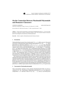On the Connection Between Macdonald Polynomials and Demazure Characters