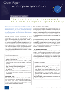 Green Paper on European Space Policy