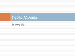 Public Opinion Lecture #5