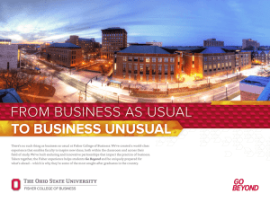 From BUSINESS AS USUAL TO