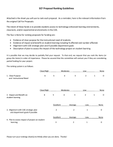 SCF Proposal Ranking Guidelines
