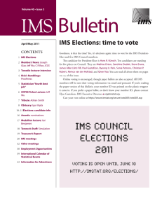 Bulletin IMS   IMS Elections: time to vote