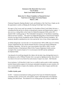 Statement of the Honorable Clay Lowery Vice President