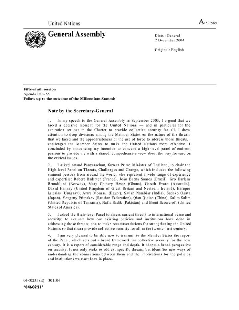 A General Assembly United Nations
