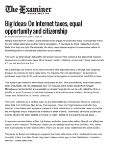 Big Ideas: On Internet taxes, equal opportunity and citizenship
