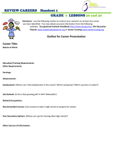 REVIEW CAREERS    Handout 1  GRADE LESSONS