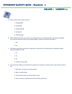 Internet Safety Quiz for Grade 5: Online Safety Questions