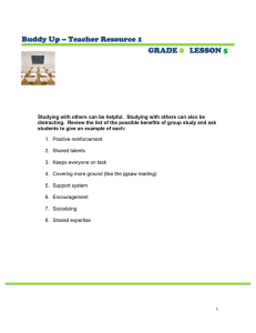 Buddy Up – Teacher Resource 1 GRADE LESSON