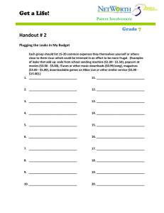 Get a Life!  Handout # 2 Grade