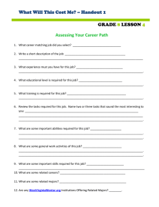 What Will This Cost Me? – Handout 1  GRADE LESSON