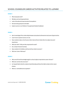 SCHOOL COUNSELOR CAREER ACTIVITIES RELATED TO ccSPARK!