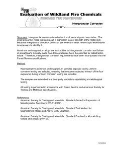 Intergranular Corrosion Test Procedure: Aluminum & Magnesium