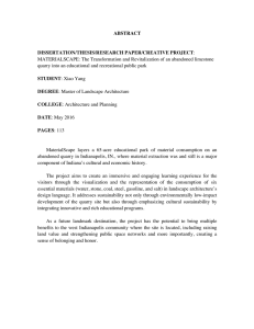 MaterialScape: Quarry Transformation Thesis Abstract