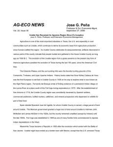 AG-ECO NEWS Jose G. Peña Professor &amp; Ext. Economist-Mgmt. Vol. 22, Issue 30
