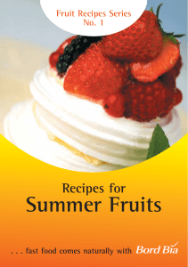 Summer Fruits Recipes for Fruit Recipes Series No. 1