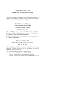 ANNOUNCEMENTS OF MEETINGS AND CONFERENCES