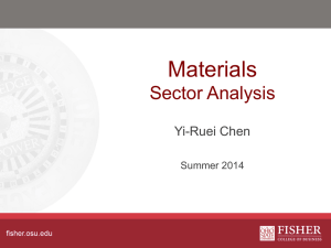 Materials  Sector Analysis Yi-Ruei Chen