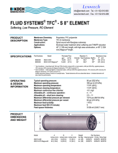 FLUID SYSTEMS TFC - S 8” ELEMENT