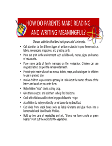 HOW DO PARENTS MAKE READING AND WRITING MEANINGFUL?