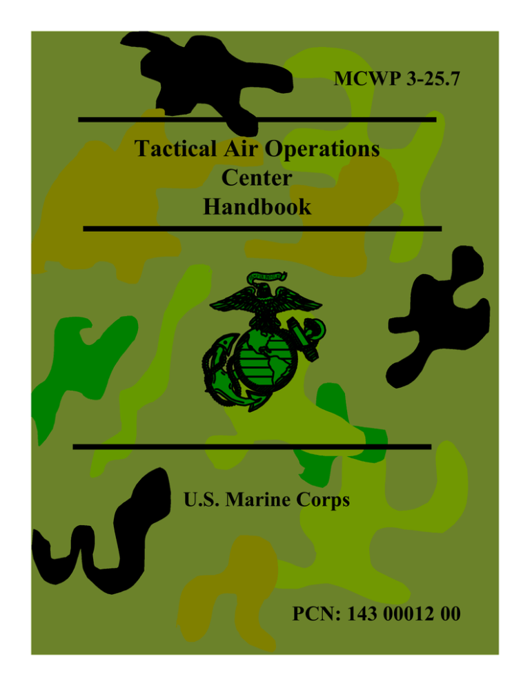 Tactical Air Operations Center Handbook MCWP 3-25.7